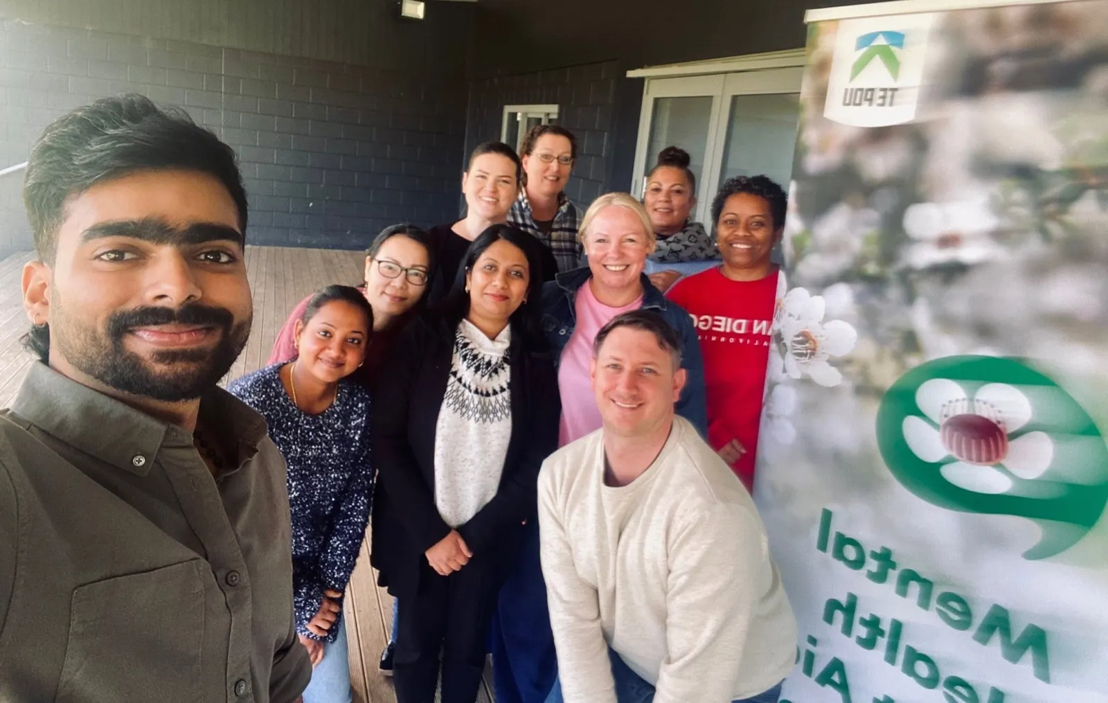 A community and whānau group at a Mental Health First Aid training