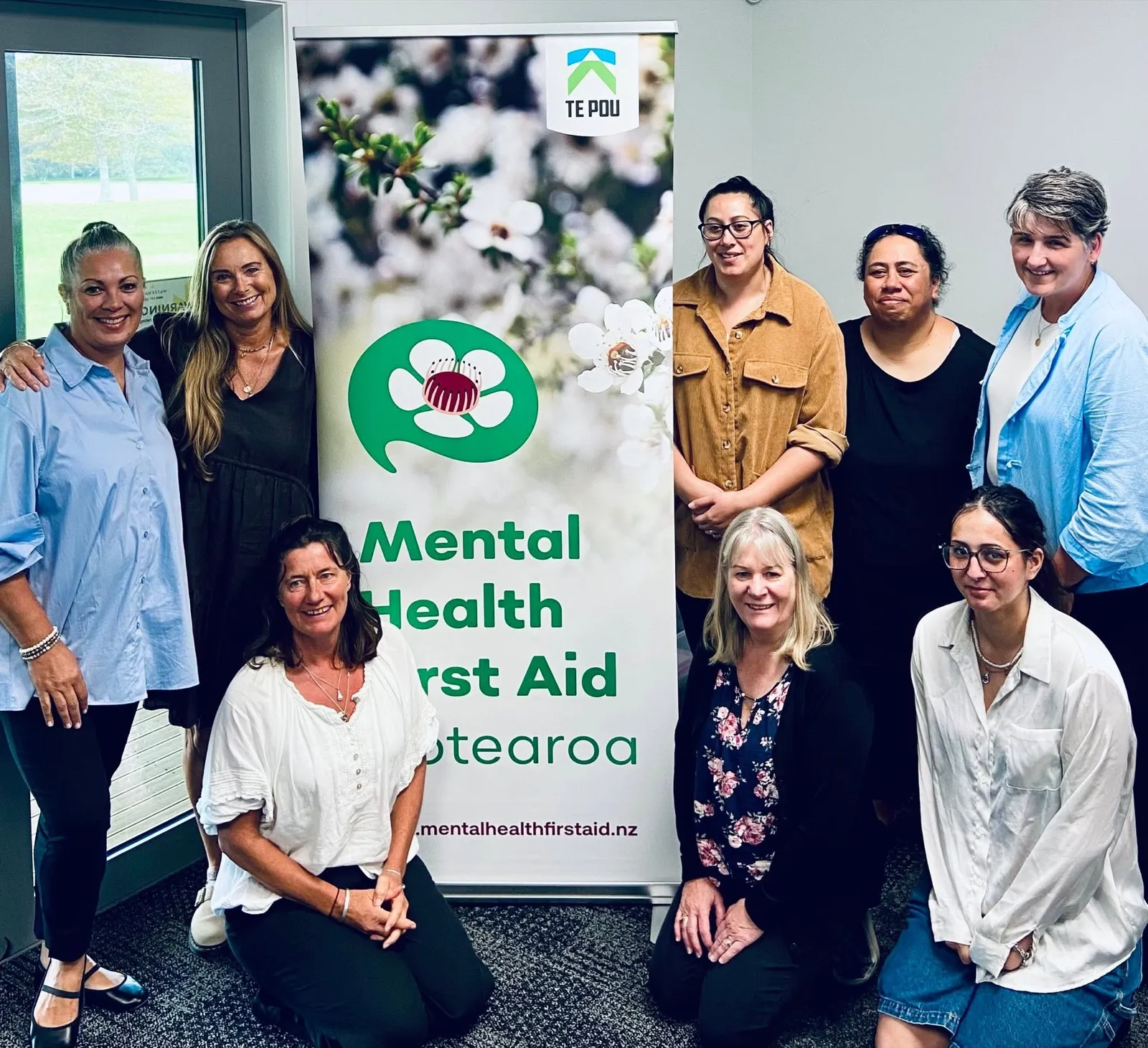 A workplace group at the Whangārei Anglican Care Centre after Mental Health First Aid training