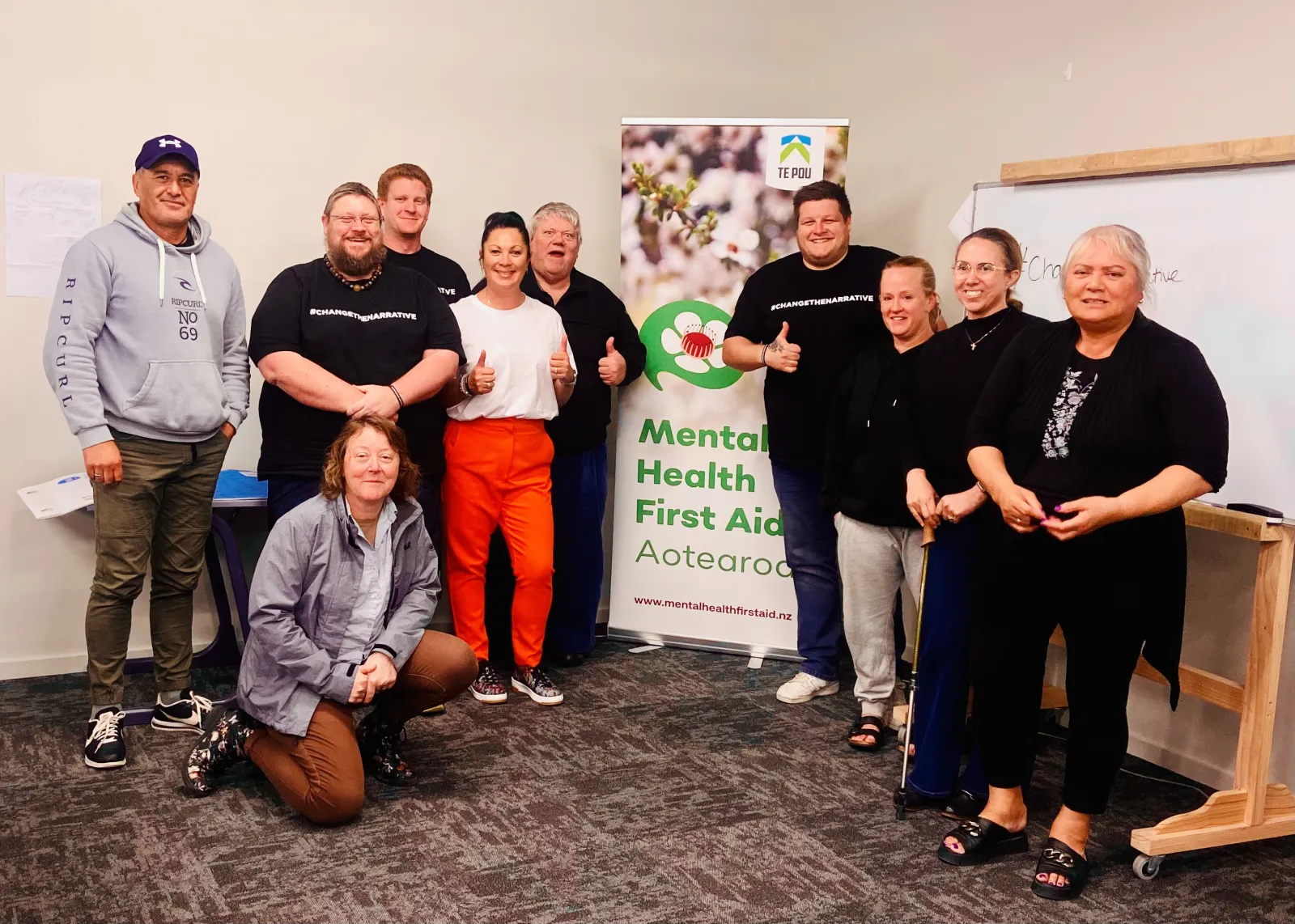Participants in a workplace Mental Health First Aid workshop